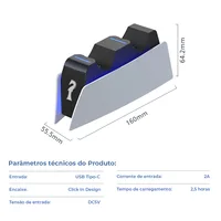 PS5 Type-C DualSense Charging Station Dual Charging Dock Charger Stand for PlayStation 5 DualSense Wireless Game Controller 6