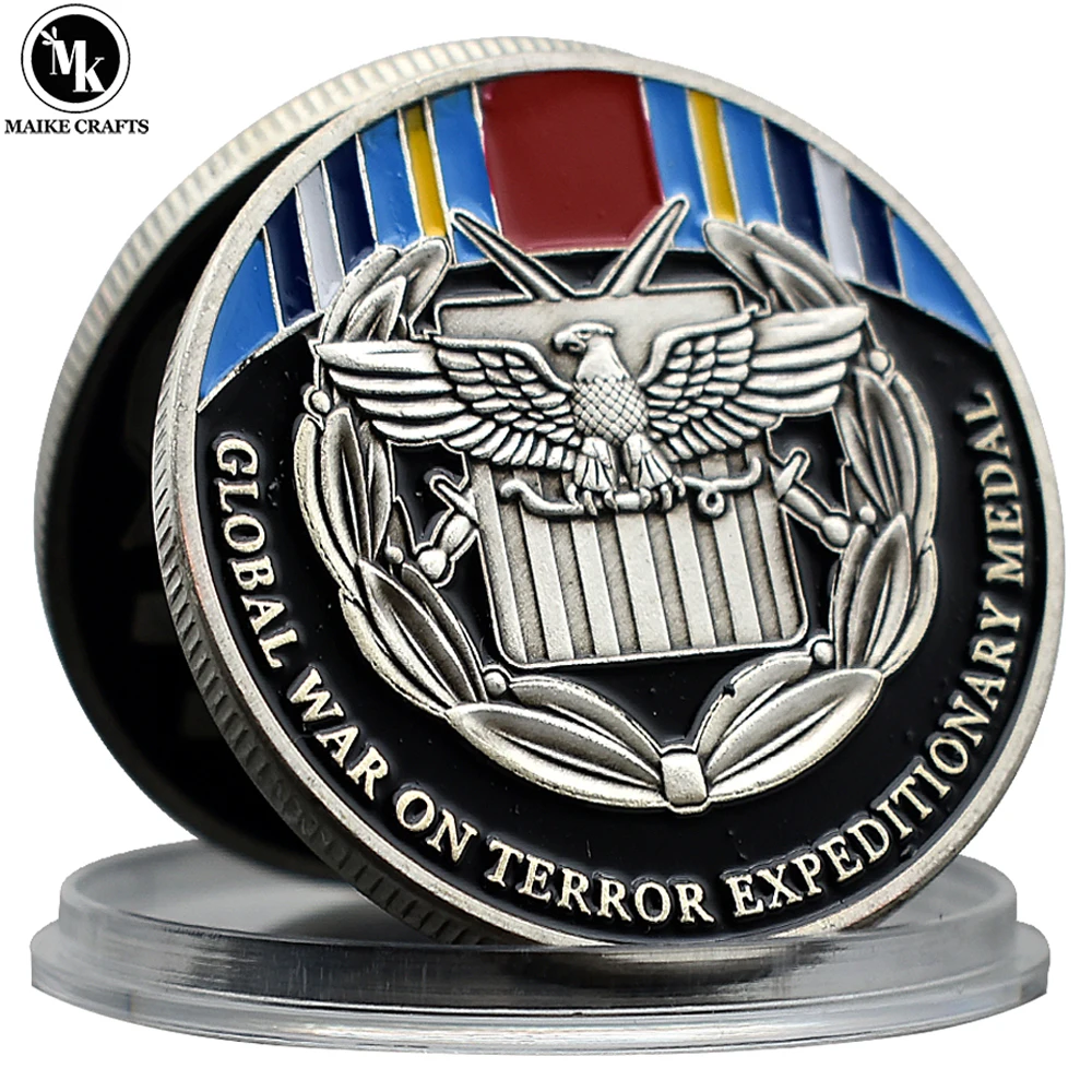 

Global War on Terrror Expeditionary Medal Home Decoration Metal Embossed Commemorative Coin Collection Gift