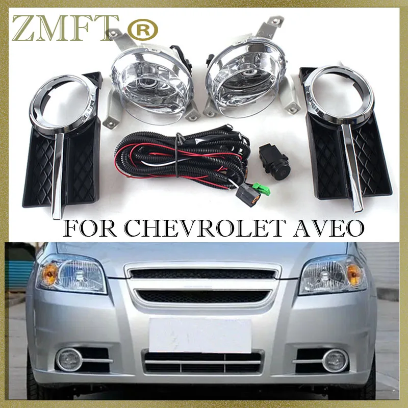 

1Set Car Front Bumper Fog Lights Assembly For Chevrolet Aveo Sedan/PT G3 WAVE/LOVA 2007 2008 2009 2010 With Switch Wires