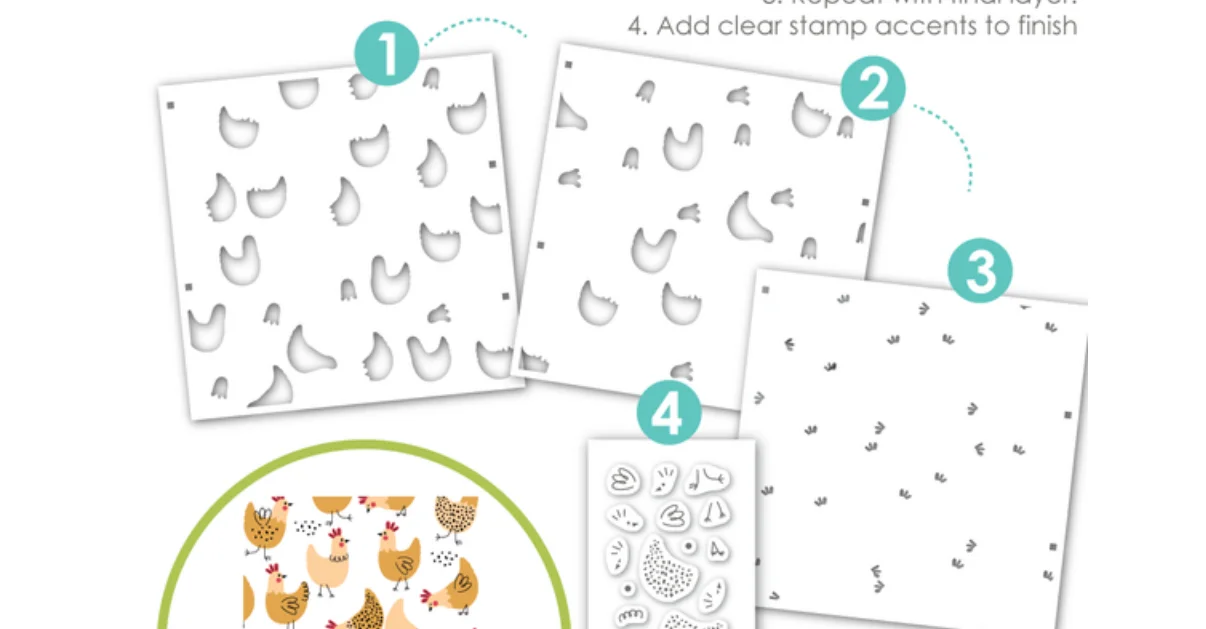 Spring Chickens Stencils Clear Stamps Combo Sets Scrapbook Diary Decoration Stencil Embossed Template DIY Greeting Card Handmade