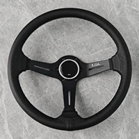14-Inch Deep Dish Racing Leather Steering Wheel - Image 4