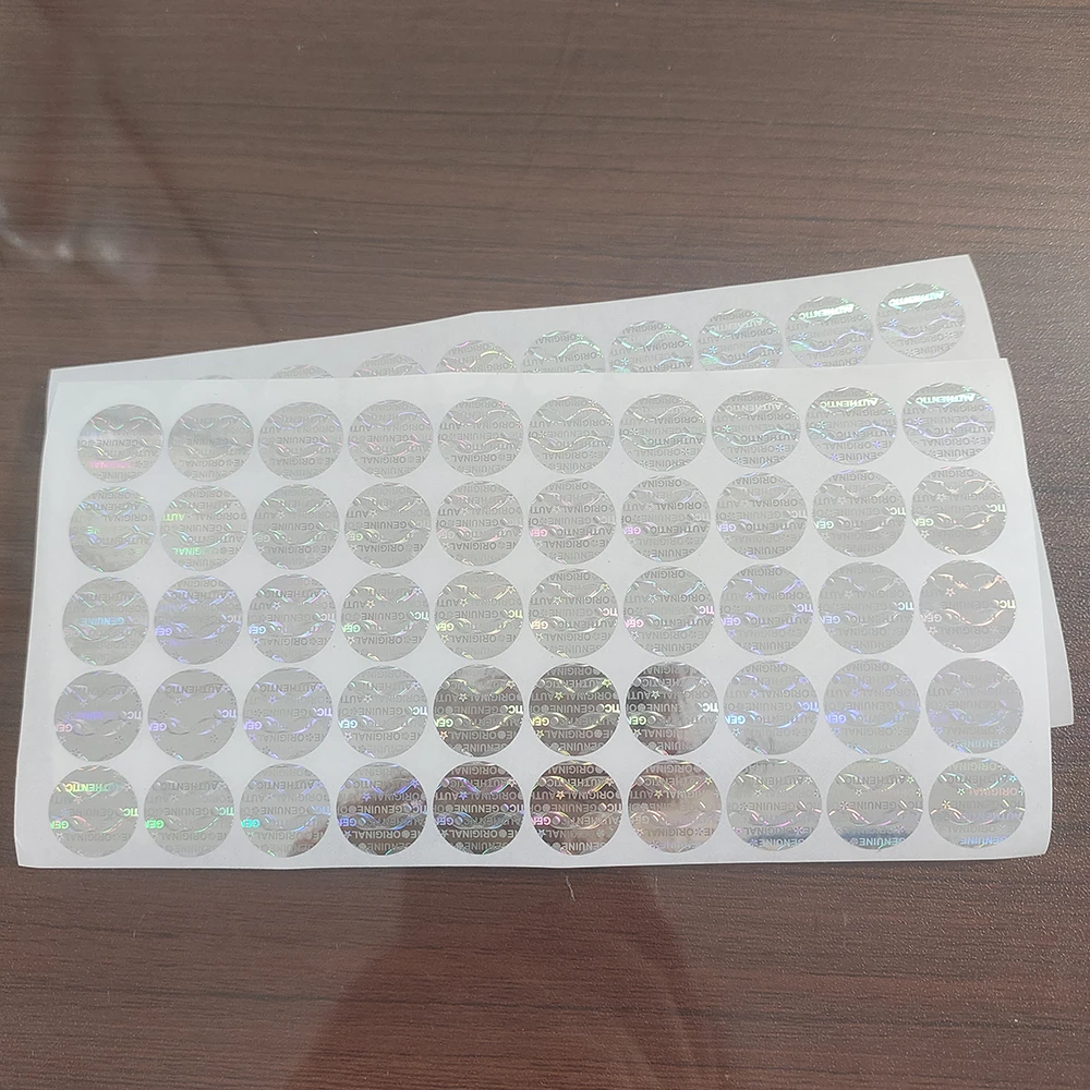 Sigillo Di Garanzia Etichette Ologramma 3D 25mm - 105 Pezzi, Argento, Sigilli Di Sicurezza Anticontraffazione, Autoadesive 3d Ologramma
