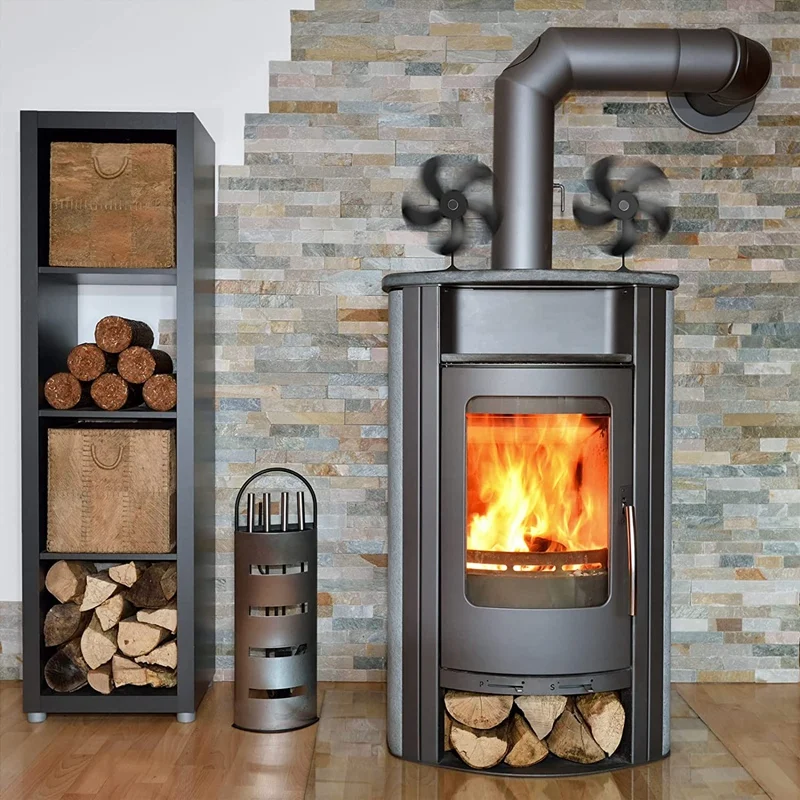 Wood Stove Fan Heat Powered Non Electric Fireplace Fan Thermoelectric Fans  For Log Wood Pellet Buring Stoves - AliExpress