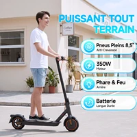 Trottinette électrique TODIMART T3, moteur 350 W, batterie 36 V 7,8 Ah, vitesse 25 km/h, autonomie 20-35 km, pneus pleins run-flat 8,5 pouces, pliable Scooter électrique, pour adultes, APP 2