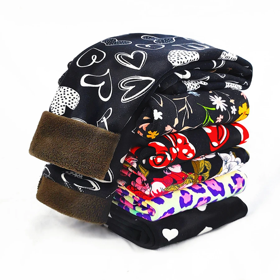 Girls Leggings Fleece Pants Skirt Trousers Kids Tights Spring Autumn Winter Camouflage Floral