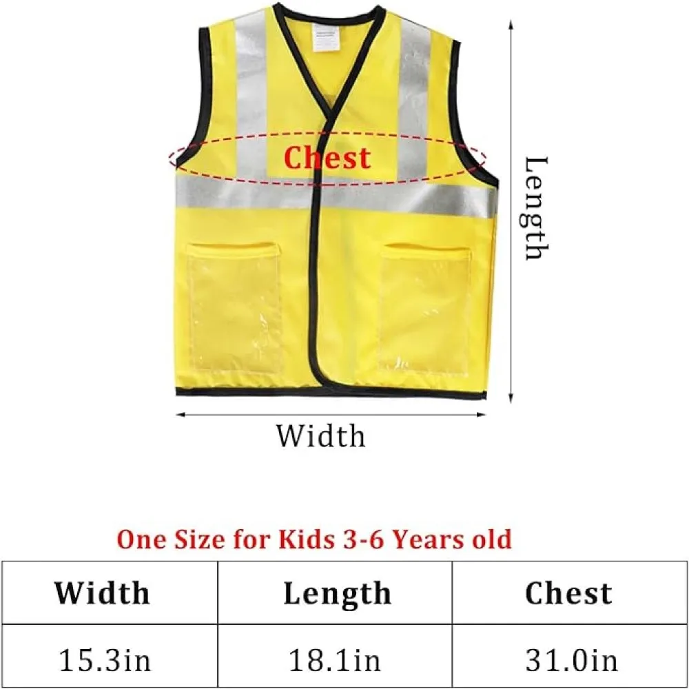 Construction Worker Costumes for Boys, Toddler Dress Up Clothes, Kid Builder Career Outfit, Tool Belt Vest Hat Pretend Role Play