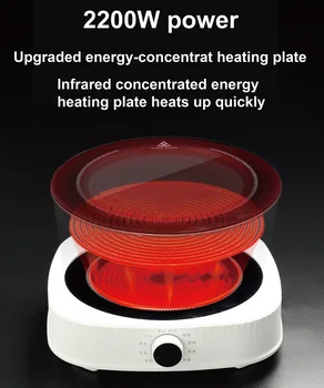 2200W Electric Ceramic Stove home Boiling Water Furnace High Power Induction Hobs Multifunctional kitchen cooking stove Timer He 1