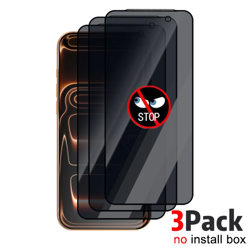 Tempered Glass Privacy Screen Protectors with Easy Install and Anti-Spy Auto Alignment Kit