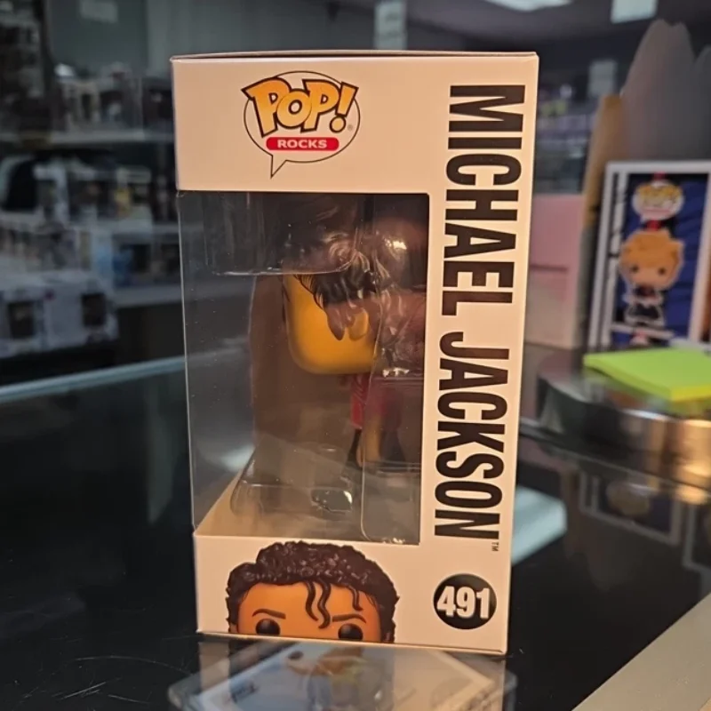 Funko Pop Rocks Michael Jackson Beat It Action Doll Model #491 Vinyl Sculpture Dolls Limited Edition Collection Fan Gifts