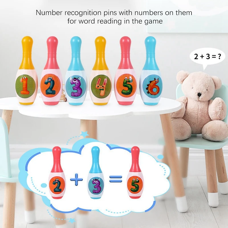 Children's Sports Toys Fitness Parent-Child Interactive Combination Set Boy Gift Mini Bowling Ball 4