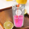 Disposable Beverage Bags Straw 500ML Self Sealing Juice Bag Milk Tea Cold Drinks Hot Drinks Portable Plastic Packaging Bag 5
