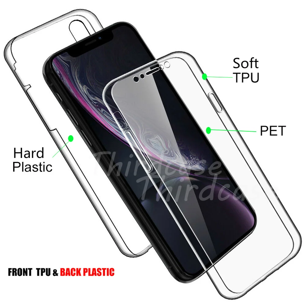 360 Full Body Shockproof Cover for iPhone 13 11 12 Pro XS Max 6S 7 8 Plus Double Layer Clear Case iPhone SE 2022 X XR Protector iphone 12 pro max case iPhone 12 Pro Max