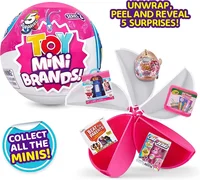 5 Surprise ball Mini Brands toy  Gold red blue Mystery Capsule Real Miniature Brands Collectible Toy PVC Surprise Egg Gifts 1