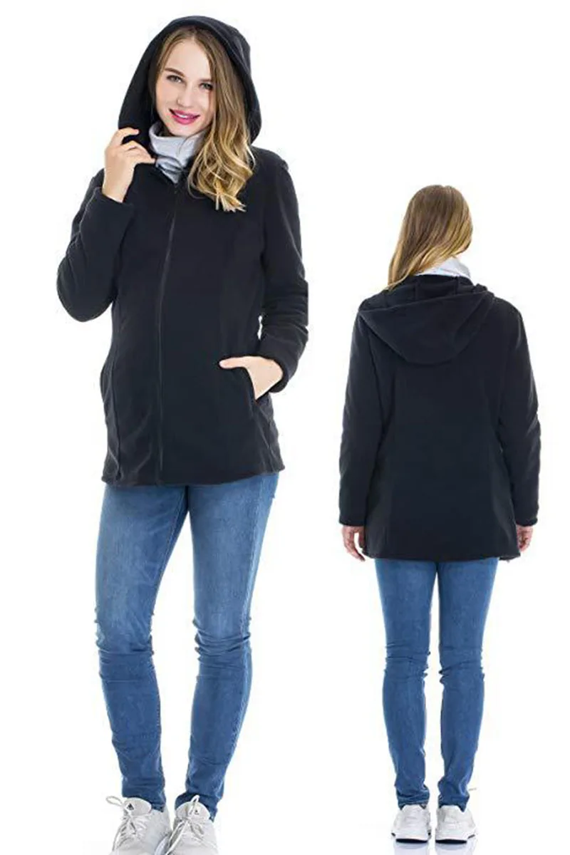 European And American Pregnant Women's Kangaroo Mother's Sweater Autumn And Winter Women's Baby Bag Sweater