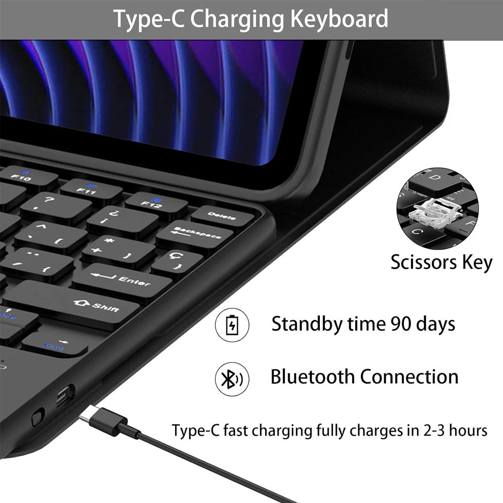 Premium Keyboard Case with Pencil Slot