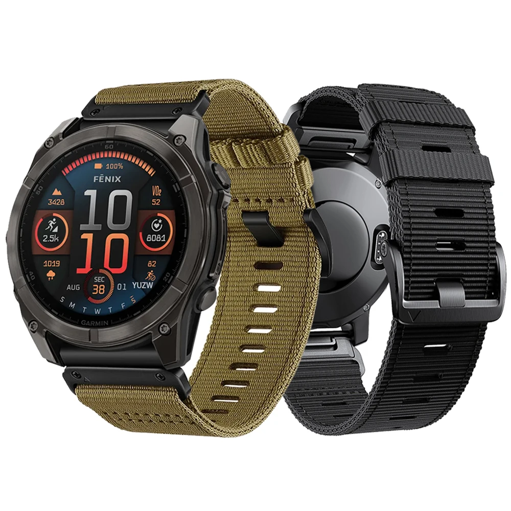 Nylon Sports Watch Band with Quick Release - 26mm & 22mm Strap
