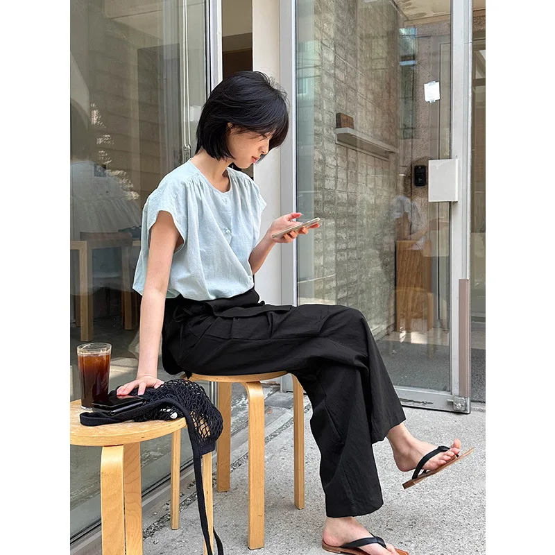 oversized shirt women thin 70% ramie 30% cotton 2024 summer womens tops  blouses for women fashion thin