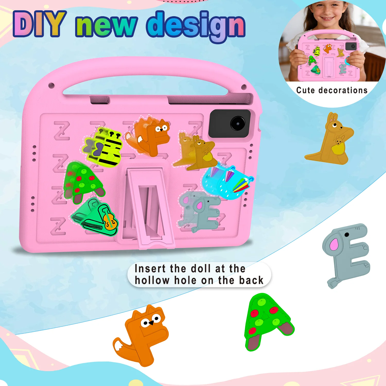 Children's 12.1 EVA Tablet Case with Handle & Stand - Cute & Durable Design