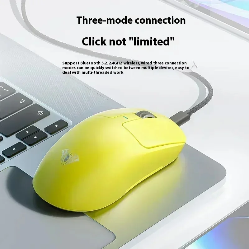 Aula SC680 무선 마우스, 3 가지 모드, Paw3395 블루투스 2.4G, 경량 26000DPI, E스포츠 사무실 게이머 노트북 PC 게이밍 마우스 선물
