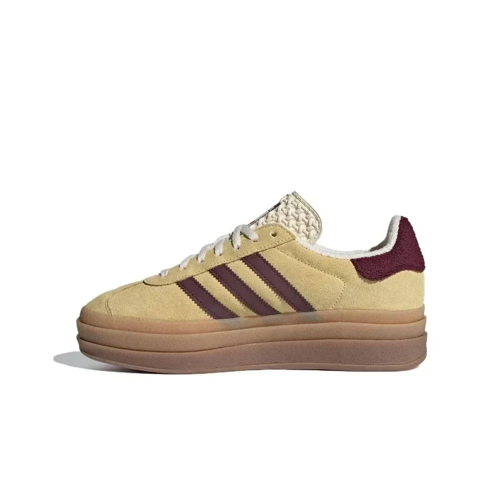 Sports Board Shoes Adidas Gazelle Bold Silver Green Gum ID6998 Originals Skateboarding Shoes Mens Womens Low-top Thick Sole Casual Non-slip Wear