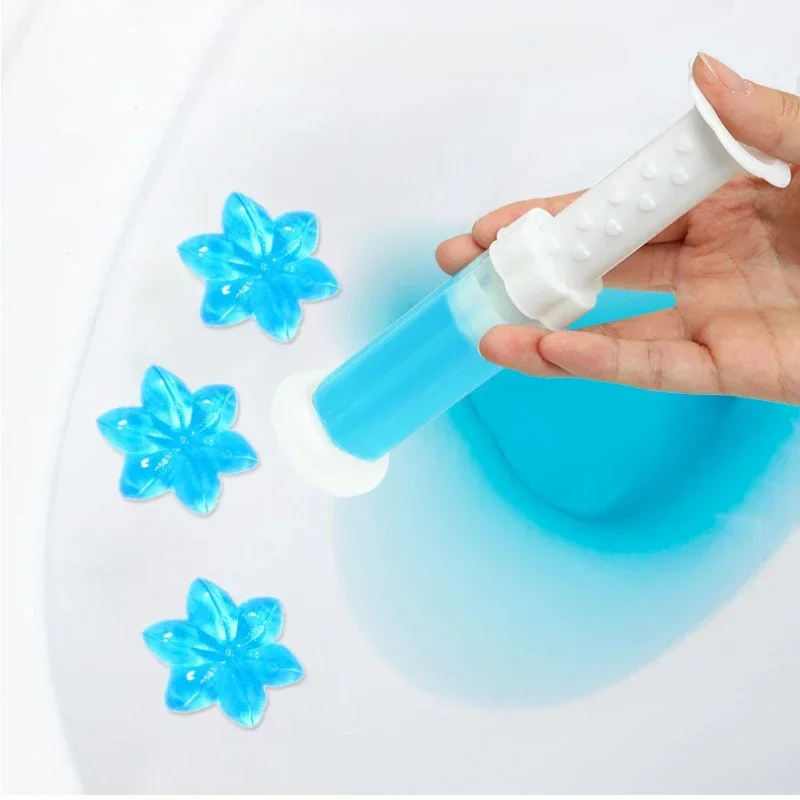 Toilet cleaner gel 1Pcs Toilet Bowl Cleaner Gel Flower Petals-Long-Lasting Freshness, Odor Eliminator, Deodorizing Bathroom Stickers for Hygiene