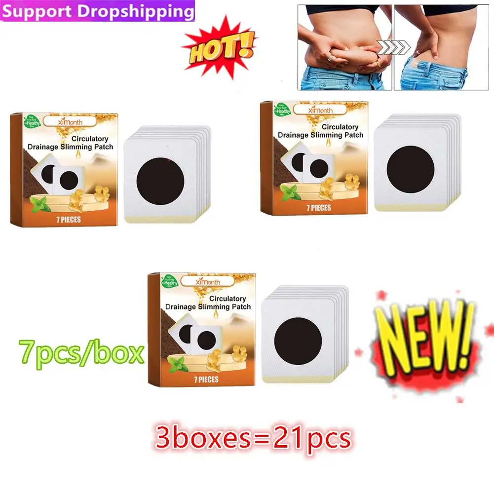 3box Bee Circulatory Drainage Slimming Patch Weight Loss Fat Burning Patch Belly Slim Patches Stomach Sticker Health Care
