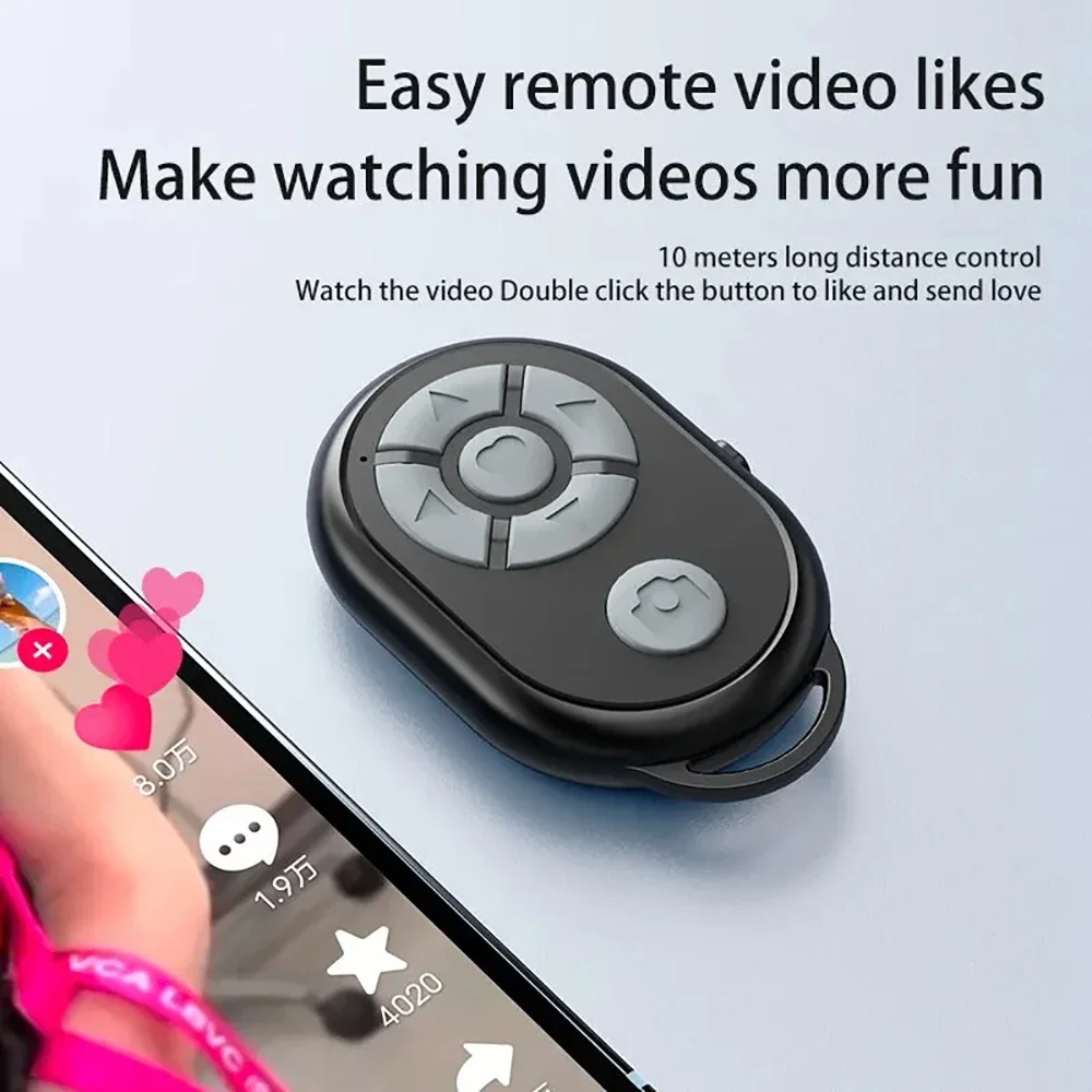 Wireless Bluetooth Controller Mobile Selfie Remote for iPhone Xiaomi Redmi Samsung Tiktok Mobile Phone Universal Remote Control