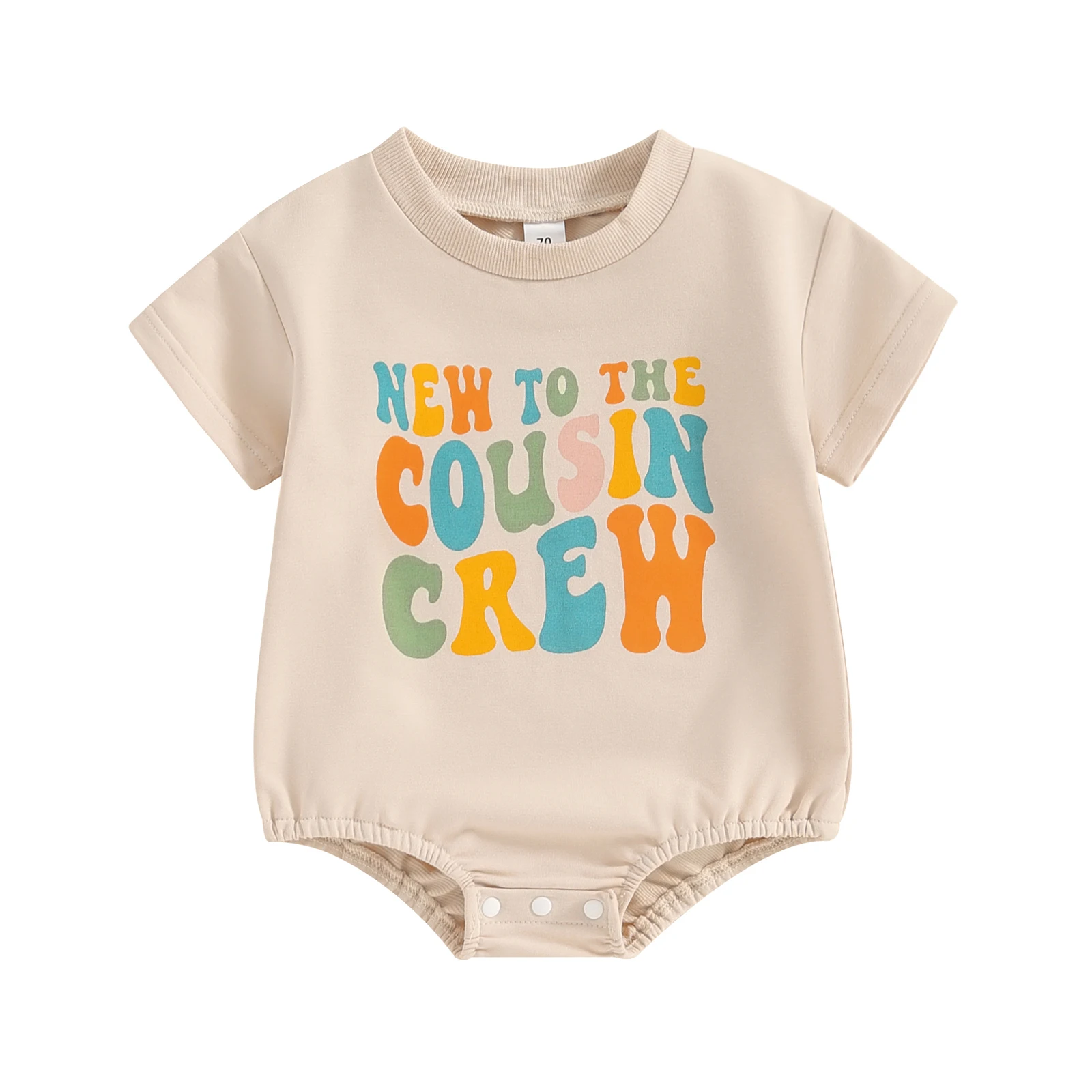 Citgeett Summer Infant Baby Girls Boys Bodysuit Short Sleeve Letter Print Jumpsuit Outfits Clothes