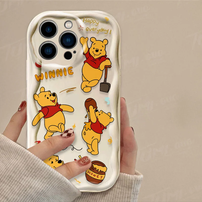 thumbnail image 1 of Disney-funda de silicona suave para iPhone, carcasa transparente de Winnie The Pooh 3D Wave para iPhone 15, 14, 13, 12, 11 Pro Max, X, XR, XS, 8, 7, 6, 6S Plus, SE 2020, 1 of 5