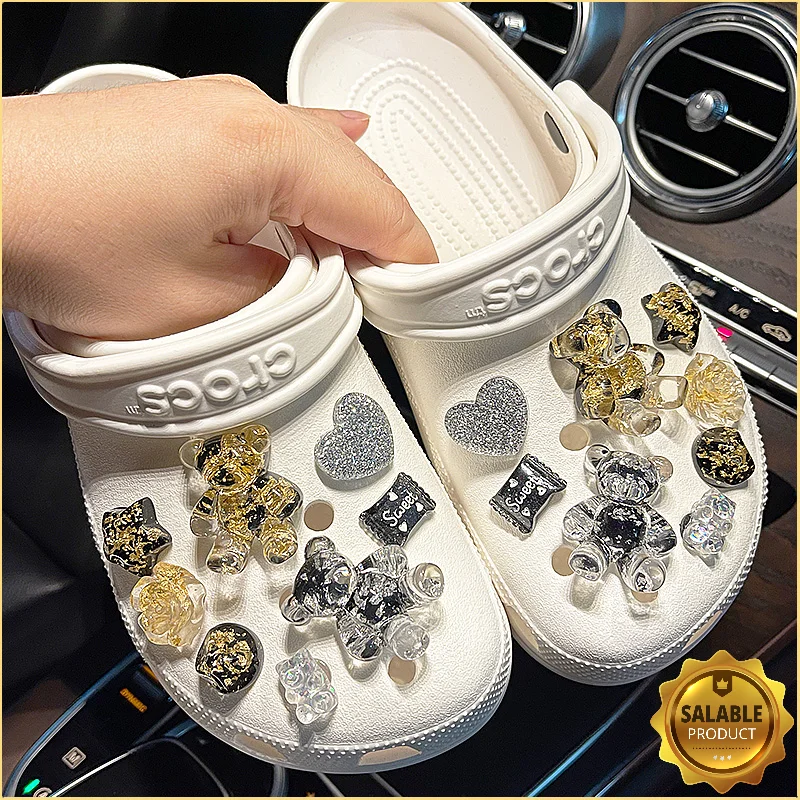 Trendy Chains Croc Charms Designer DIY Cute Rhinestone Shoes Decaration  Jibb for Croc Clogs Buckle Kids Girls Women Gifts - AliExpress