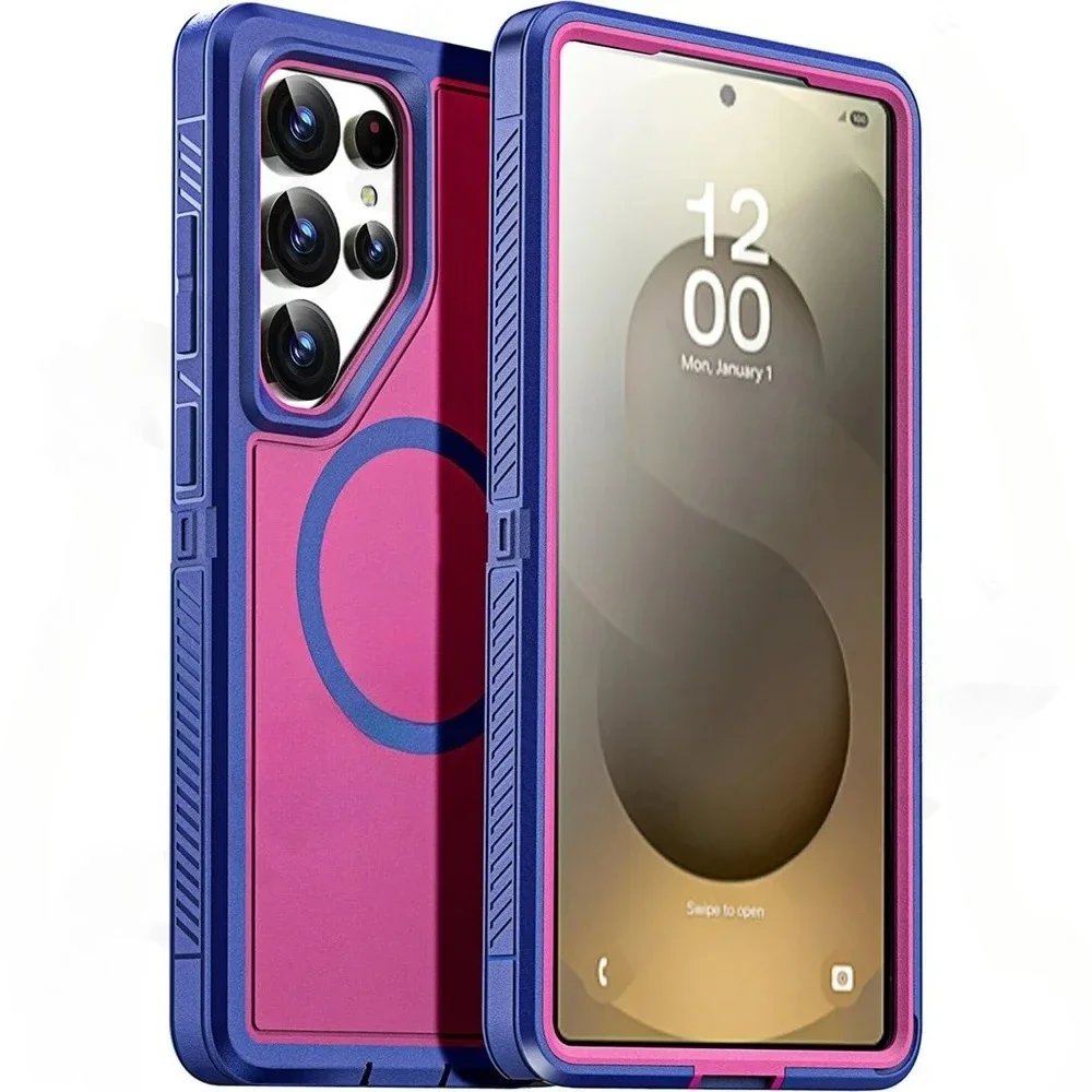 Premium Tough Matte Anti-Slip Case with Magnetic Wireless Charging Protector Cover