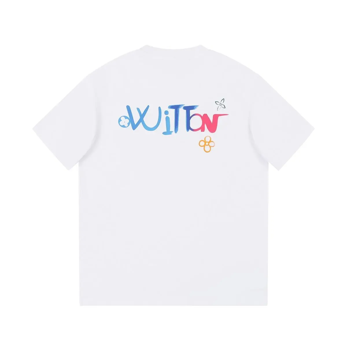 Official 2025 Luxury Brand New Printed T-shirt Letter Loose Men's and Women's Top Men's Casual Round Neck Short-sleeved T-shirt 2