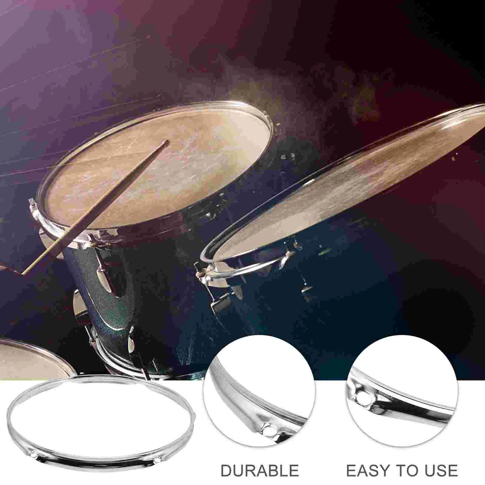 Snare Drum Circle Hoop for Music Instrument Supplies Percussion Parts Steel Side Metal Student Ring