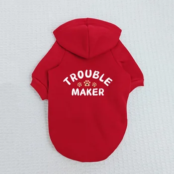 Red Fleece Lined Dog Sweater 1