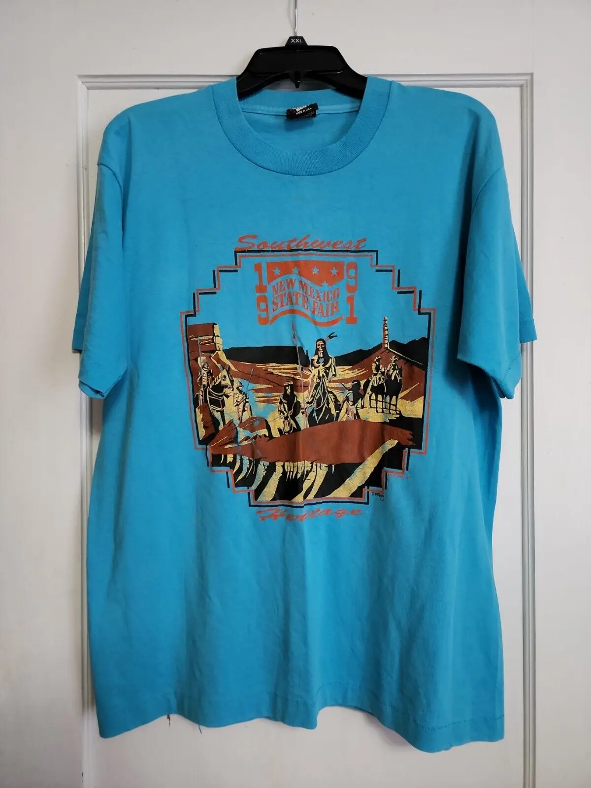 Vintage 1991 New Mexico State Fair Screen Stars Best T-Shirt Taglia Xl Extra Large