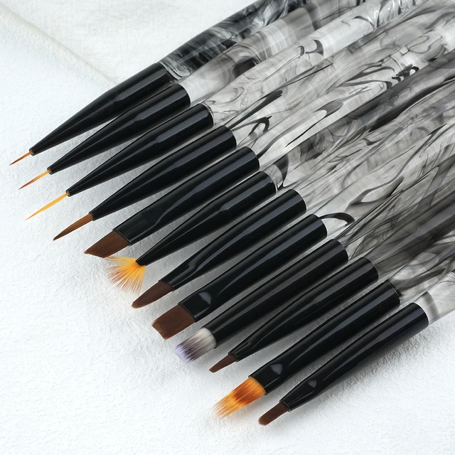 8pcs Nail Art Brushes Nail Gel Polish Painting Brush Drawing Pen Nail Liner  Brush Set For Gel Polish Manicure Salon Diy At Home - Nail Brushes -  AliExpress