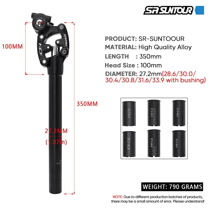 SR Suntour NCX Bike Seat Post Suspension MTB Shock Absorber for Bicycle Seat Tube 27.2 28.6 30.0 30.4 30.8 31.6 33.9mm bike seat post