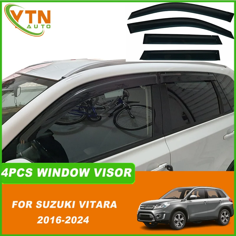 For Suzuki Vitara Side Window Deflector Sun Rain Guard Auto Shade Awnings Shelters