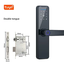

Tuya Fingerprint Wifi Electronic Door Lock Smart Password Handle Lock APP Unlock Keyless Entry Support IOS/Android Aubess