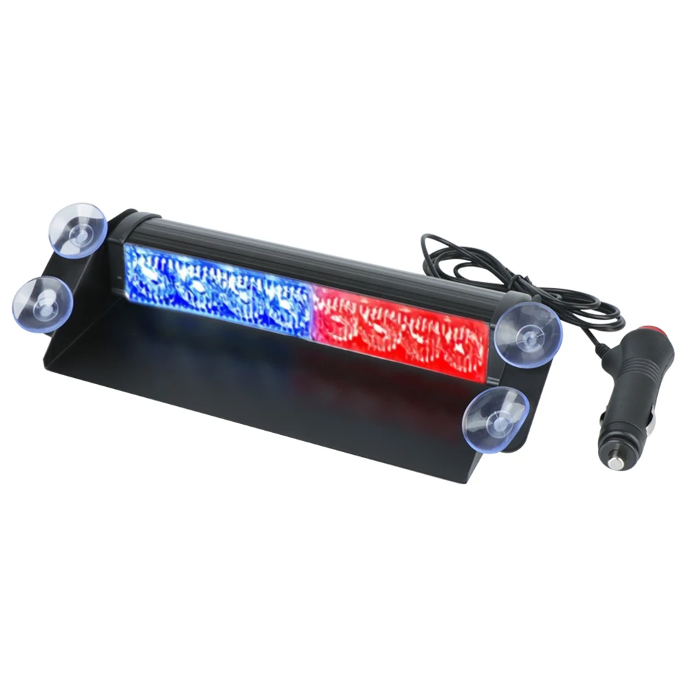 Lampeggiatore di emergenza per camion per auto 8 Led Day Running Flash Led luci della polizia 3 modalità lampeggianti Dash Strobe Warning Light 12V