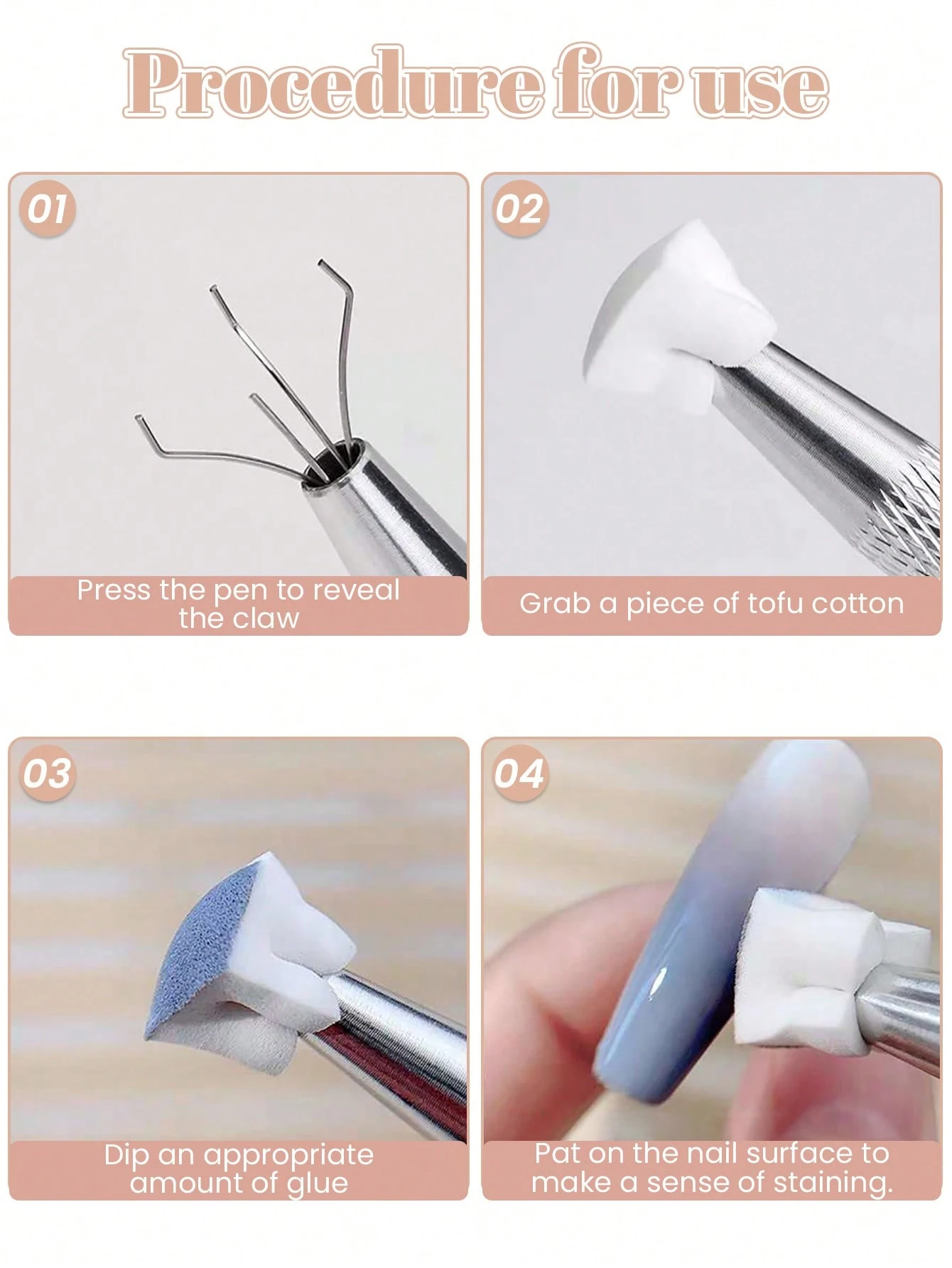 A Set Of 50 Sponge Small Square Nail Patches With Sponge Clip Nail Shop Special Anti Slip Halo Dye Powder Blusher Gradient Tool