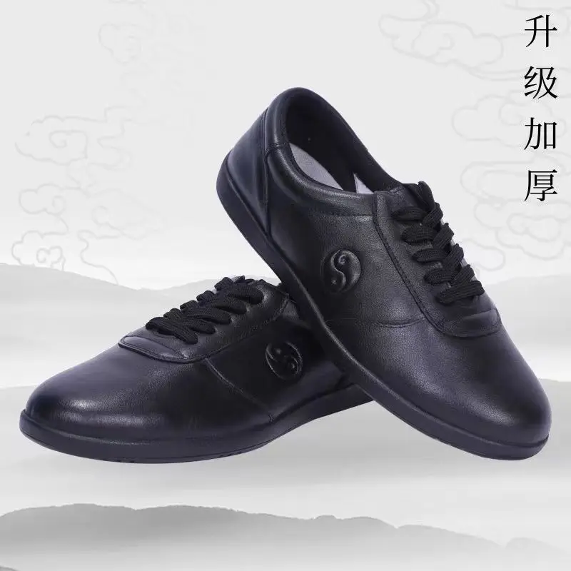 Professional Men Women Martial Arts Shoe Designer Taekwondo Shoes Unisex Comfortable Wushu Shoe Couples Leather Taiji