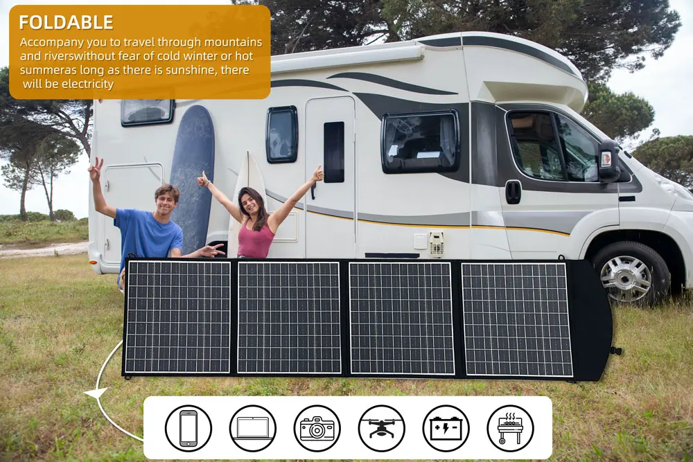 YYHC- Solar Waterproof Portable Charger 100W Foldable Solar Panel Charger