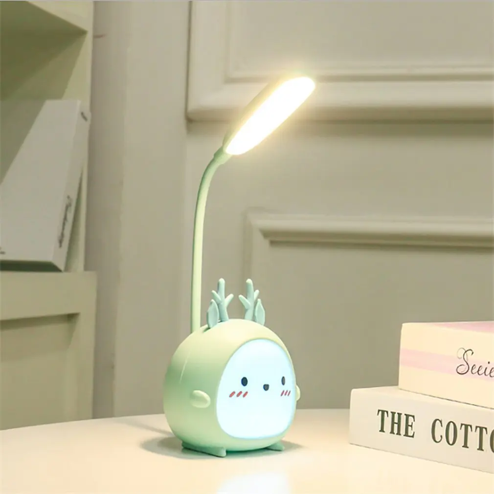 Niedlichen Tier LED Schreibtisch Lampe Faltbare Dimmbare USB Powered Tisch  Licht Drei-Farbe Temperatur Einstellbare Learning Tragbare Lampe -  AliExpress