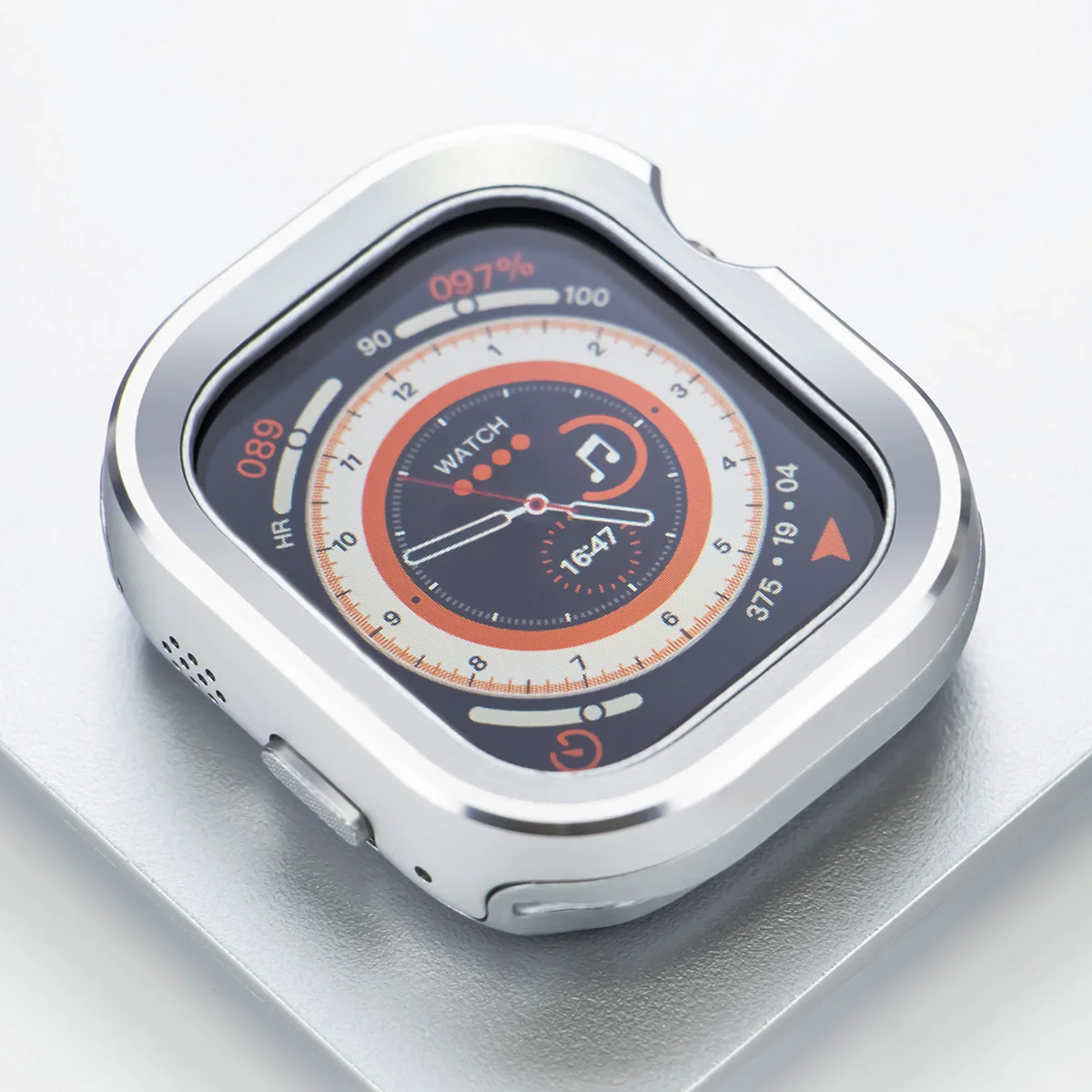 Premium TPU Protective Bezel Cover for Apple Watch - Aluminium Titanium Alloy Design