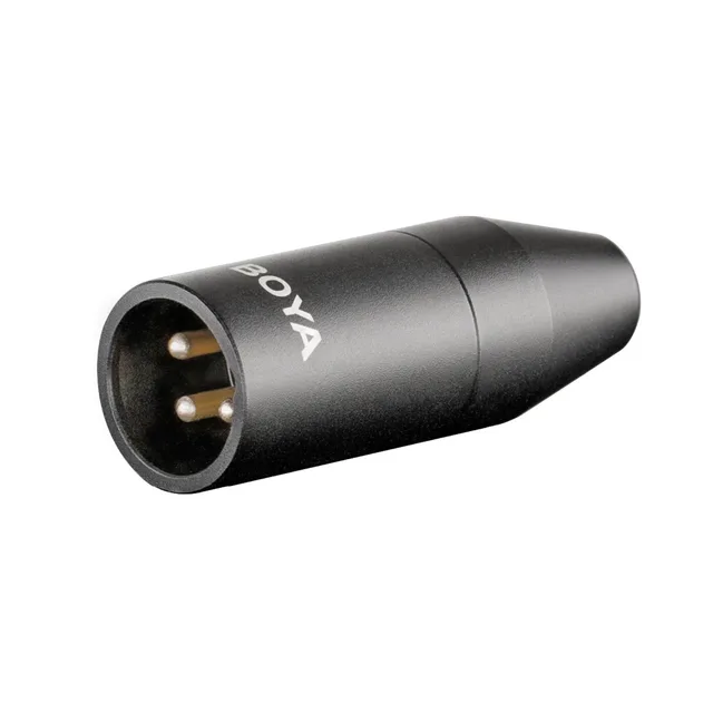 BOYA 35C-XLR 어댑터는 3.5mm 미니 잭 입력을 XLR 출력으로 변환하는 기기입니다.