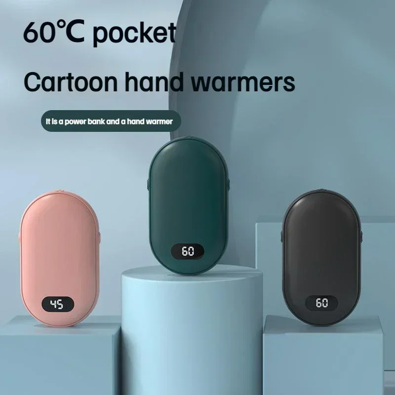 New Hand Warmer Power Bank 2in1 USB Rechargeable Winter Mini Hand Warmer Electric Heater Pocket high-capacity Winter Gift