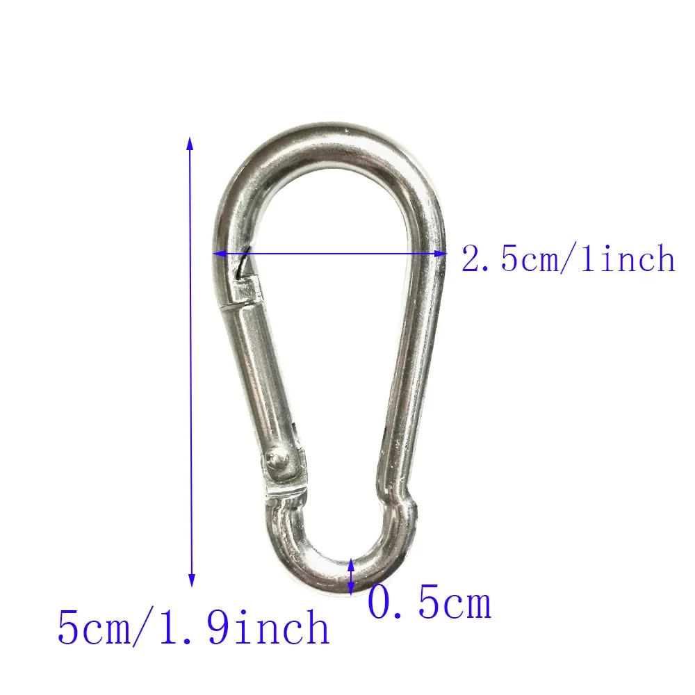Scuba Diving 316 Stainless Steel Carabiner Clip Marine Grade Rowing Boats Kayak Snap Hook Spring Spring Snap 2