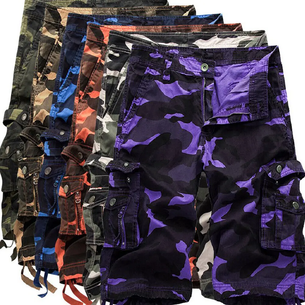 

Tactical Military Combat Short Pants Men's Army Camouflage Casual Pockets Short Pants Camo Military Shorts Plus Size