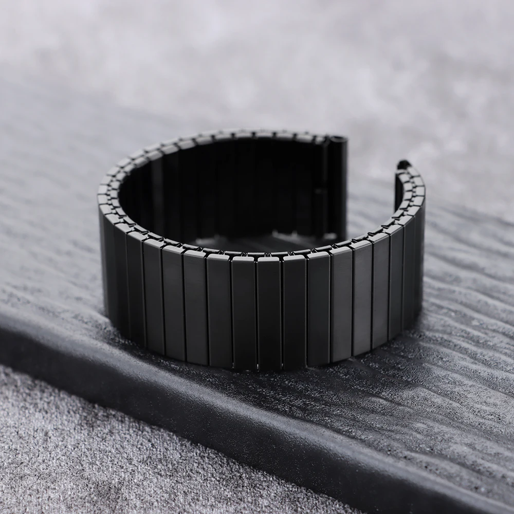 Versatile Metal Elastic Stretch Wristband in Stainless Steel